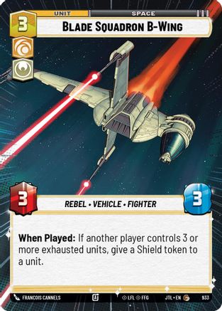 Blade Squadron B-Wing (Hyperspace Foil) (933) [Jump to Lightspeed] Foil Star Wars: Unlimited Single Disney