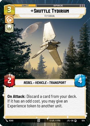 Shuttle Tydirium - Fly Casual (Hyperspace Foil) (934) [Jump to Lightspeed] Foil Star Wars: Unlimited Single Disney
