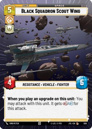 Black Squadron Scout Wing (Hyperspace Foil) (936) [Jump to Lightspeed] Foil Star Wars: Unlimited Single Disney