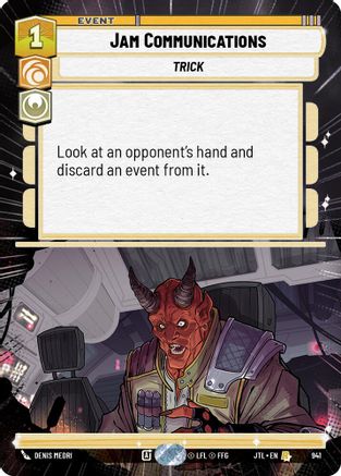 Jam Communications (Hyperspace Foil) (941) [Jump to Lightspeed] Foil Star Wars: Unlimited Single Disney
