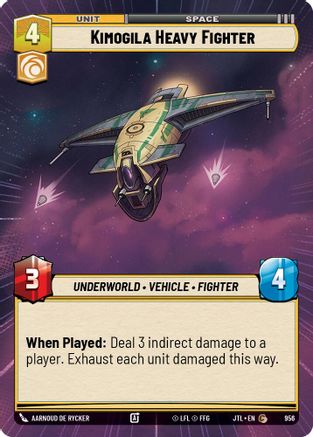 Kimogila Heavy Fighter (Hyperspace Foil) (956) [Jump to Lightspeed] Foil Star Wars: Unlimited Single Disney