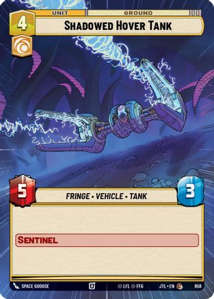 Shadowed Hover Tank (Hyperspace Foil) (958) [Jump to Lightspeed] Foil Star Wars: Unlimited Single Disney