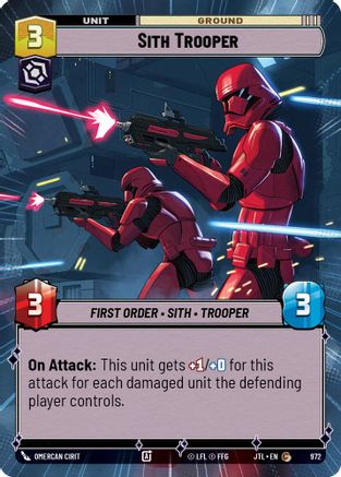 Sith Trooper (Hyperspace Foil) (972) [Jump to Lightspeed] Foil Star Wars: Unlimited Single Disney
