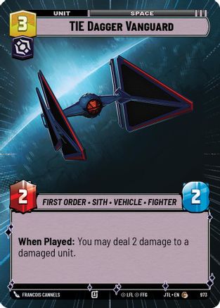 TIE Dagger Vanguard (Hyperspace Foil) (973) [Jump to Lightspeed] Foil Star Wars: Unlimited Single Disney