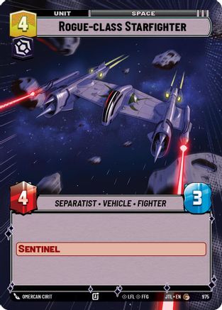 Rogue-class Starfighter (Hyperspace Foil) (975) [Jump to Lightspeed] Foil Star Wars: Unlimited Single Disney