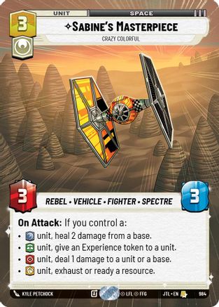 Sabine's Masterpiece - Crazy Colorful (Hyperspace Foil) (984) [Jump to Lightspeed] Foil Star Wars: Unlimited Single Disney