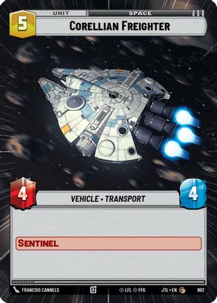 Corellian Freighter (Hyperspace Foil) (992) [Jump to Lightspeed] Foil Star Wars: Unlimited Single Disney