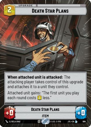 Death Star Plans (Hyperspace Foil) (994) [Jump to Lightspeed] Foil Star Wars: Unlimited Single Disney