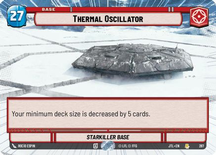 Thermal Oscillator (Hyperspace) (287) [Jump to Lightspeed] Star Wars: Unlimited Single Disney