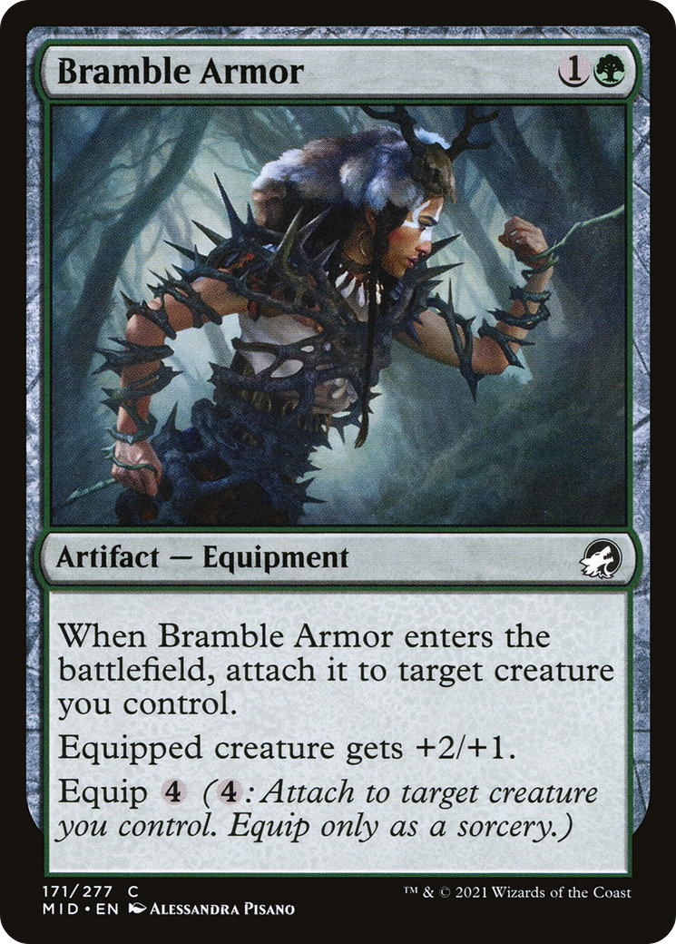 Bramble Armor (MID-171) [Innistrad: Midnight Hunt] Foil MTG Single Wizards of the Coast