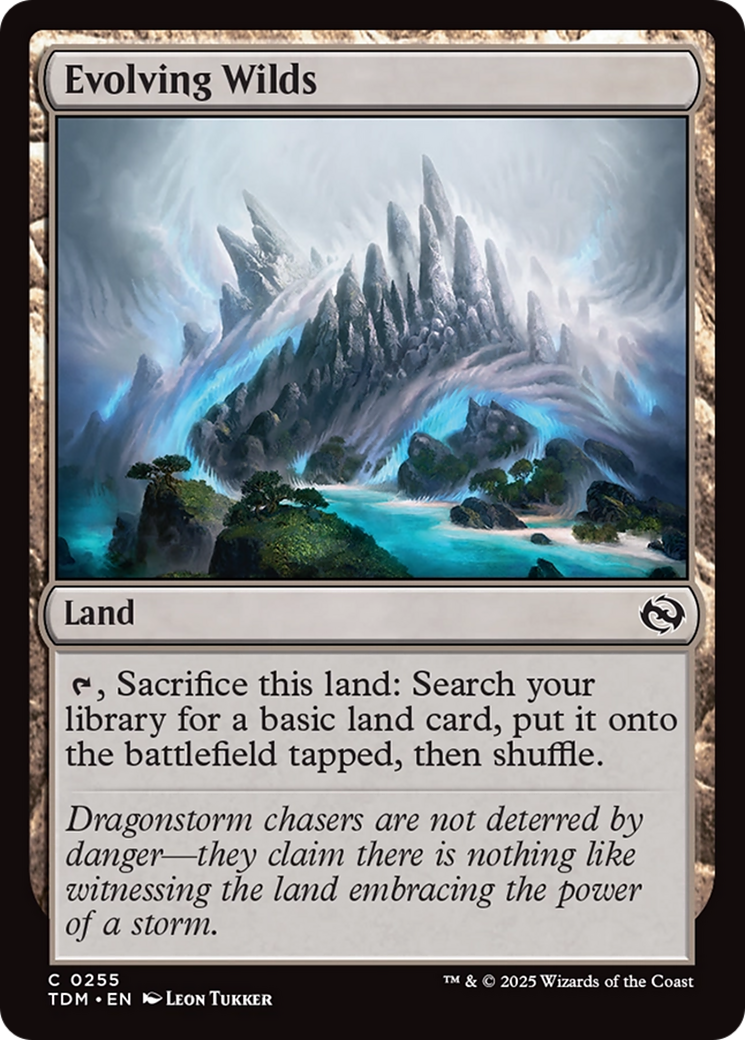 Evolving Wilds (TDM-255) [Tarkir: Dragonstorm] Foil MTG Single Wizards of the Coast