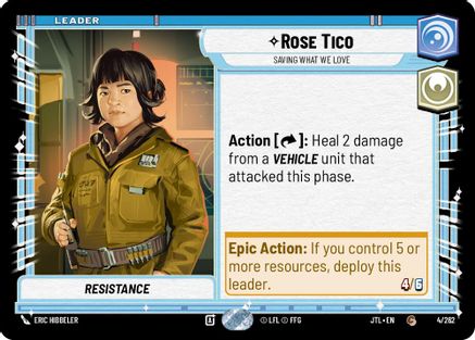 Rose Tico - Saving What We Love (004/262) [Jump to Lightspeed] Star Wars: Unlimited Single Disney