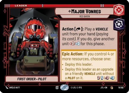 Major Vonreg - Red Baron (011/262) [Jump to Lightspeed] Star Wars: Unlimited Single Disney