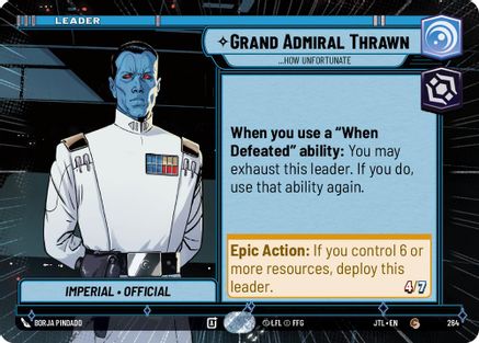 Grand Admiral Thrawn - ...How Unfortunate (Hyperspace) (264) [Jump to Lightspeed] Star Wars: Unlimited Single Disney