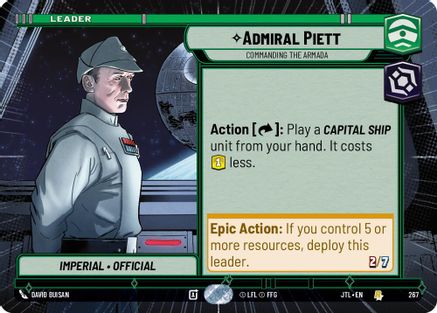 Admiral Piett - Commanding the Armada (Hyperspace) (267) [Jump to Lightspeed] Star Wars: Unlimited Single Disney