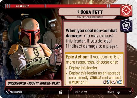 Boba Fett - Any Methods Necessary (Hyperspace) (271) [Jump to Lightspeed] Star Wars: Unlimited Single Disney