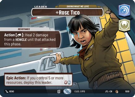 Rose Tico - Saving What We Love (Showcase) (1000) [Jump to Lightspeed] Foil Star Wars: Unlimited Single Disney
