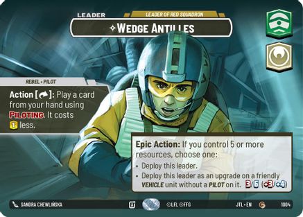 Wedge Antilles - Leader of Red Squadron (Showcase) (1004) [Jump to Lightspeed] Foil Star Wars: Unlimited Single Disney