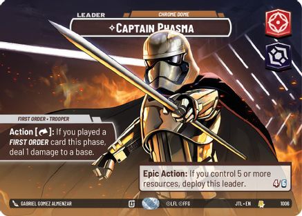 Captain Phasma - Chrome Dome (Showcase) (1006) [Jump to Lightspeed] Foil Star Wars: Unlimited Single Disney