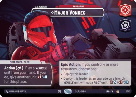 Major Vonreg - Red Baron (Showcase) (1007) [Jump to Lightspeed] Foil Star Wars: Unlimited Single Disney