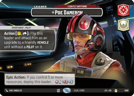 Poe Dameron - I Can Fly Anything (Showcase) (1009) [Jump to Lightspeed] Foil Star Wars: Unlimited Single Disney