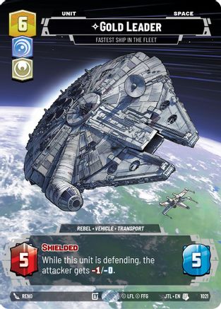 Gold Leader - Fastest Ship in the Fleet (Prestige) (1021) [Jump to Lightspeed] Star Wars: Unlimited Single Disney