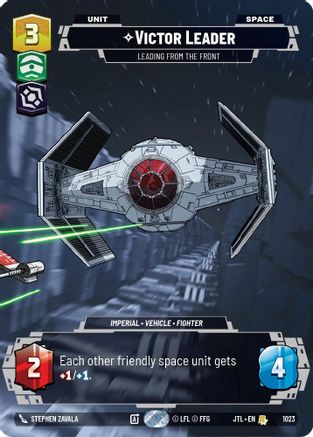 Victor Leader - Leading from the Front (Prestige) (1023) [Jump to Lightspeed] Star Wars: Unlimited Single Disney