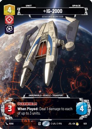 IG-2000 - Assassin's Aggressor (Prestige) (1031) [Jump to Lightspeed] Star Wars: Unlimited Single Disney