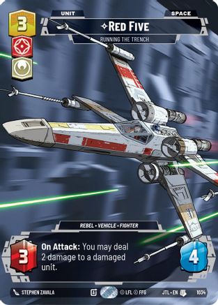 Red Five - Running the Trench (Prestige) (1034) [Jump to Lightspeed] Star Wars: Unlimited Single Disney