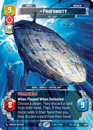 Profundity - We Fight! (Prestige) (1035) [Jump to Lightspeed] Star Wars: Unlimited Single Disney