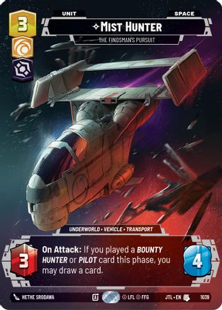 Mist Hunter - The Findsman's Pursuit (Prestige) (1039) [Jump to Lightspeed] Star Wars: Unlimited Single Disney