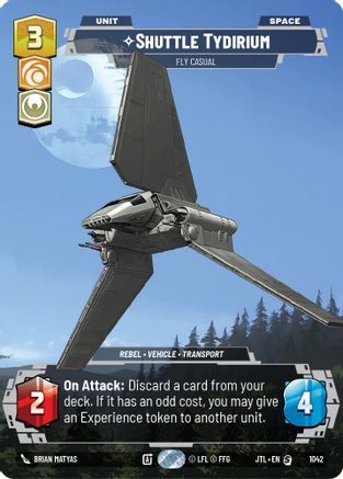 Shuttle Tydirium - Fly Casual (Prestige) (1042) [Jump to Lightspeed] Star Wars: Unlimited Single Disney