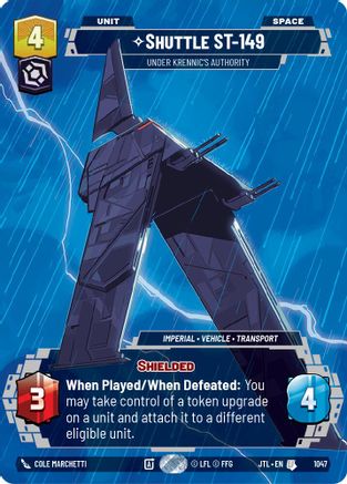Shuttle ST-149 - Under Krennic's Authority (Prestige) (1047) [Jump to Lightspeed] Star Wars: Unlimited Single Disney