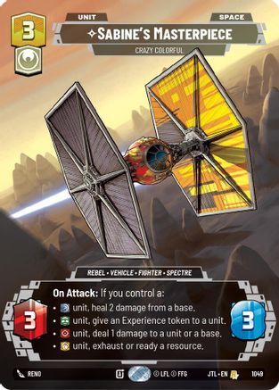 Sabine's Masterpiece - Crazy Colorful (Prestige) (1049) [Jump to Lightspeed] Star Wars: Unlimited Single Disney
