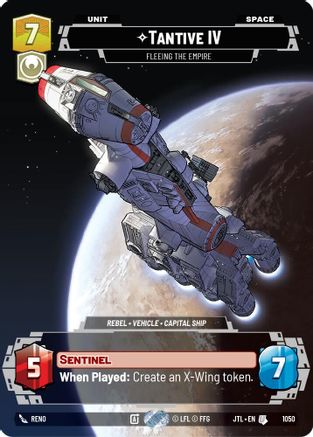 Tantive IV - Fleeing the Empire (Prestige) (1050) [Jump to Lightspeed] Star Wars: Unlimited Single Disney