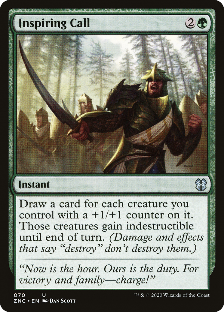 Inspiring Call (ZNC-070) [Zendikar Rising Commander] MTG Single Wizards of the Coast