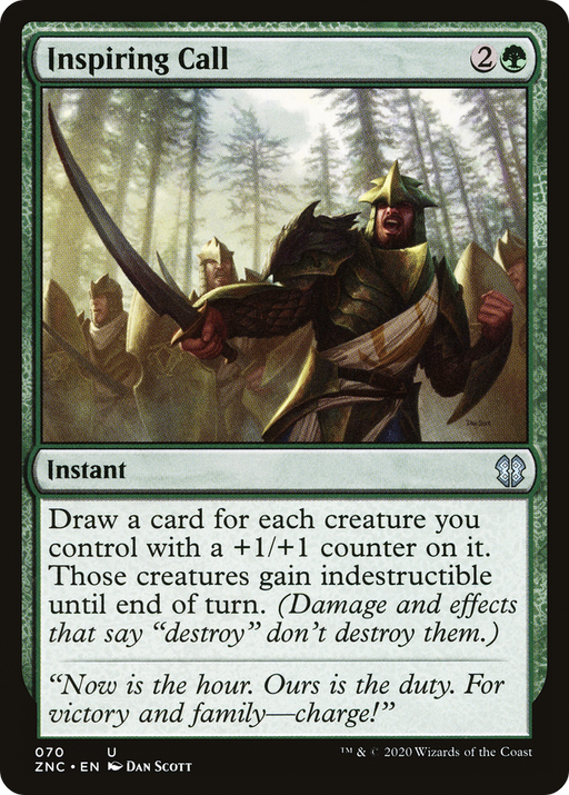 Inspiring Call (ZNC-070) [Zendikar Rising Commander] MTG Single Wizards of the Coast