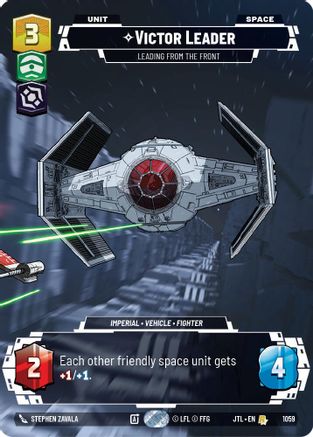 Victor Leader - Leading from the Front (Prestige Foil) (1059) [Jump to Lightspeed] Foil Star Wars: Unlimited Single Disney