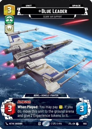 Blue Leader - Scarif Air Support (Prestige Foil) (1062) [Jump to Lightspeed] Foil Star Wars: Unlimited Single Disney