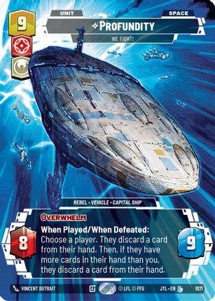 Profundity - We Fight! (Prestige Foil) (1071) [Jump to Lightspeed] Foil Star Wars: Unlimited Single Disney