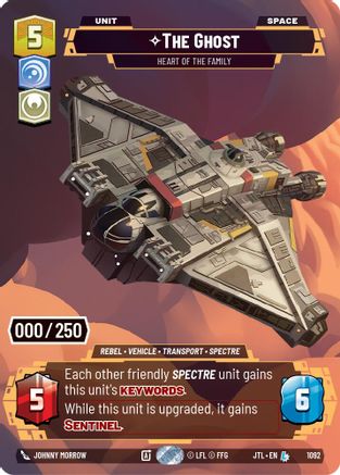 The Ghost - Heart of the Family (Serialized) (1092) [Jump to Lightspeed] Foil Star Wars: Unlimited Single Disney