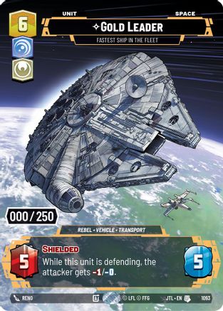 Gold Leader - Fastest Ship in the Fleet (Serialized) (1093) [Jump to Lightspeed] Foil Star Wars: Unlimited Single Disney
