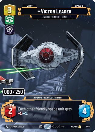 Victor Leader - Leading from the Front (Serialized) (1095) [Jump to Lightspeed] Foil Star Wars: Unlimited Single Disney