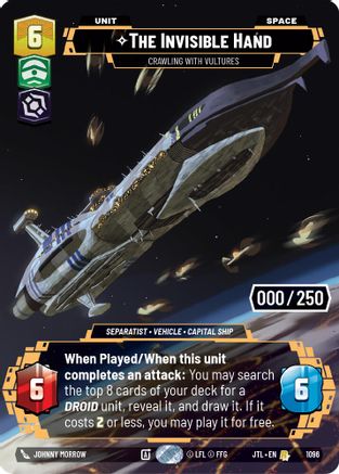 The Invisible Hand - Crawling With Vultures (Serialized) (1096) [Jump to Lightspeed] Foil Star Wars: Unlimited Single Disney