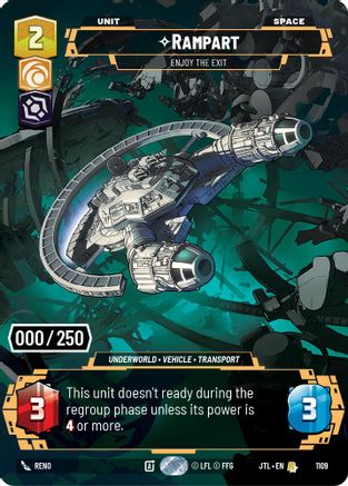 Rampart - Enjoy the Exit (Serialized) (1109) [Jump to Lightspeed] Foil Star Wars: Unlimited Single Disney