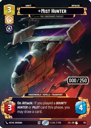 Mist Hunter - The Findsman's Pursuit (Serialized) (1111) [Jump to Lightspeed] Foil Star Wars: Unlimited Single Disney