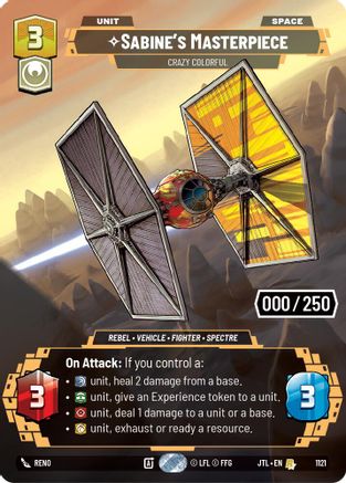 Sabine's Masterpiece - Crazy Colorful (Serialized) (1121) [Jump to Lightspeed] Foil Star Wars: Unlimited Single Disney