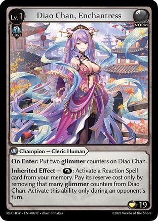 Diao Chan, Enchantress (002) [Diao Chan Re Collection Idyll Corsage] Grand Archive Single Weebs of the Shore