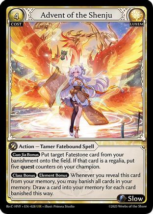 Advent of the Shenju (028) [Guo Jia Re Collection Heavens Favored] Grand Archive Single Weebs of the Shore