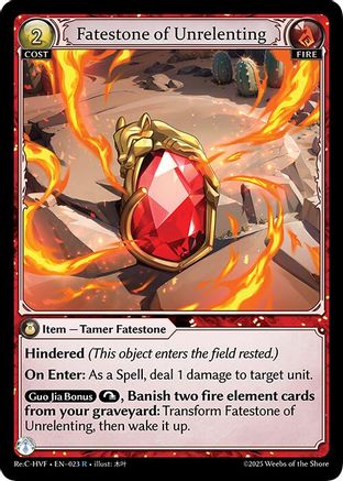 Fatestone of Unrelenting (023) [Guo Jia Re Collection Heavens Favored] Grand Archive Single Weebs of the Shore